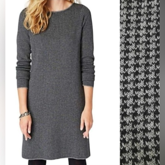 J. Jill Women’s Houndstooth Sweater Dress Size L - Picture 1 of 9